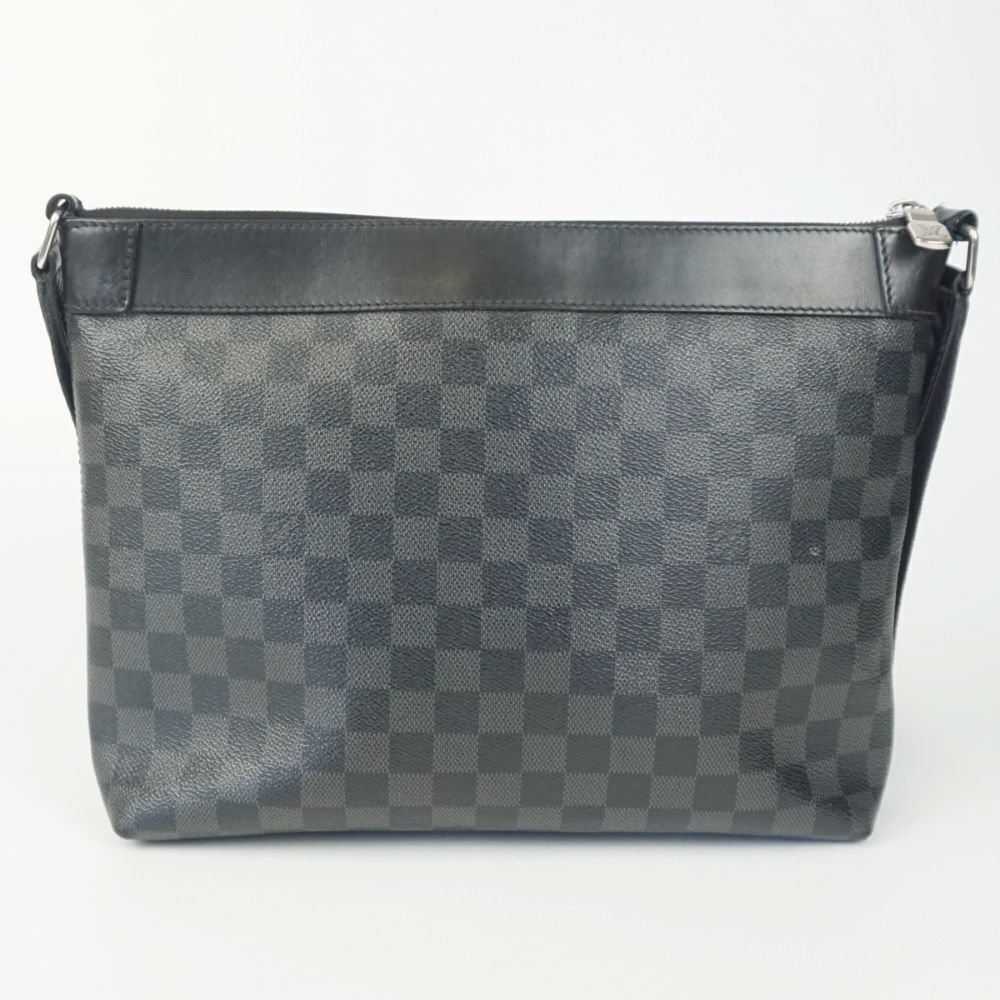 LOUIS VUITTON Mick Damier Graphite Black Crossbody Bag Leather